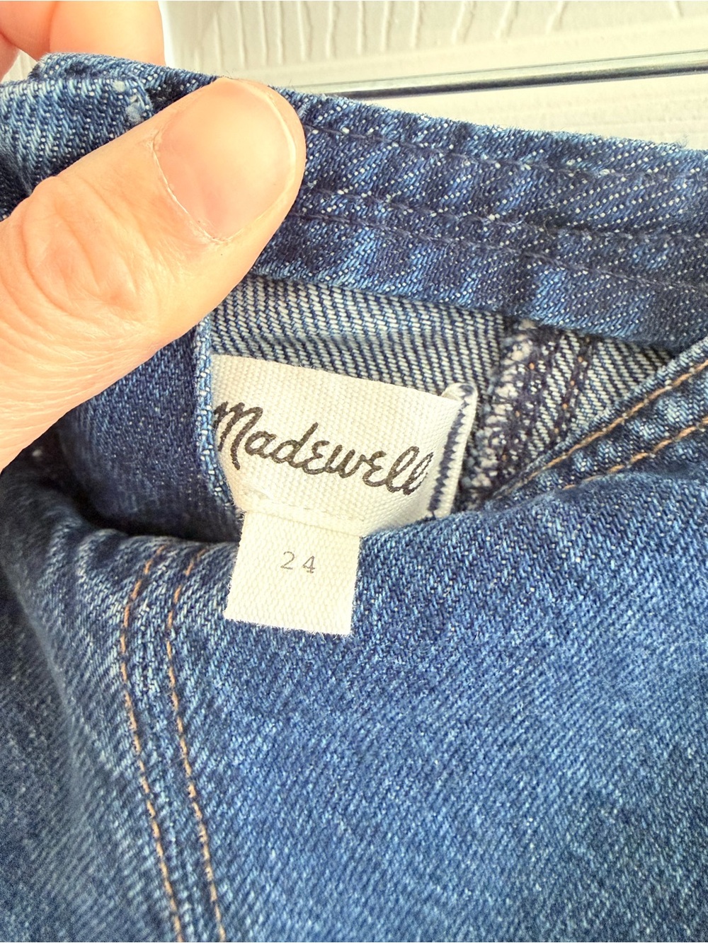 NWOT Madewell dropwaist midi denim skirt - Picture 8 of 8